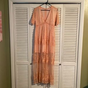Boutique dress, blush pink